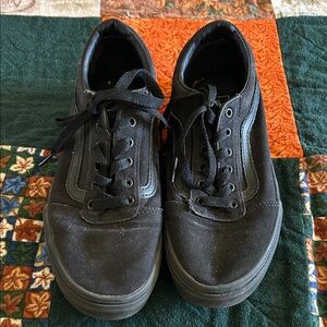 Vans Black Canvas Low-Top Sneakers - All Black